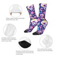 thumbnail image 3 of KLL Skull colorful mushroom Print Cool Socks Men's Women's Crew Socks Funny Crazy Novelty Stockings, 3 of 6