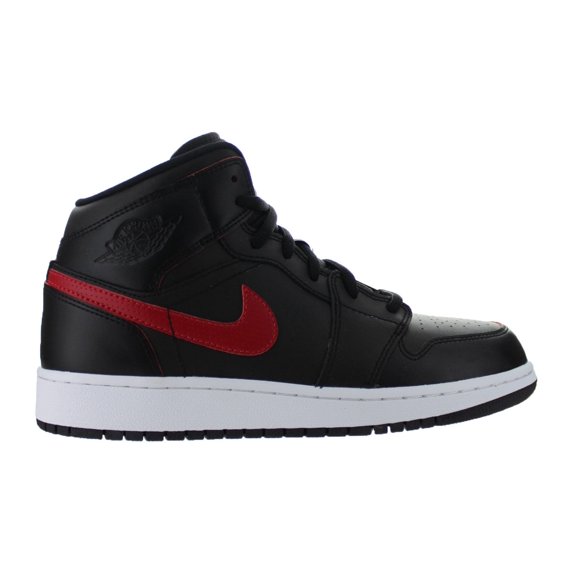 Kids Air Jordan 1 Mid GS Black Gym Red White 554725-009