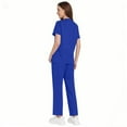 thumbnail image 6 of MLQIDK Scrub Sets for Woman Plus Size Nurse Uniforms Petite V-Neck Yoga Scrub Pants and Tops Medical Scrubs Scrub Joggers Uniformes De Enfermeras De Mujer Royal Blue XXL, 6 of 6