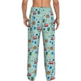 thumbnail image 7 of Salouo Travel1 Print Pajama Pants for Men, Lounge Pants Elastic Waistband Casual Men's sleepwear Loungewear Sleep Pajama Pant -Small, 7 of 7