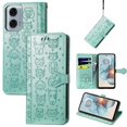thumbnail image 1 of Funda Cartera FOXDOCK para Motorola Moto G24 Power , Flip PU con Relieve de Gatos y Perros, Tarjetero y Soporte, 1 of 6