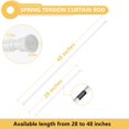 thumbnail image 3 of XNKOLMJ 2Pcs Spring Tension Curtain Rods 28 to 40 Inch  Small Tension Rod Expandable Adjustable Window Tension Rods No Drill(Black), 3 of 5