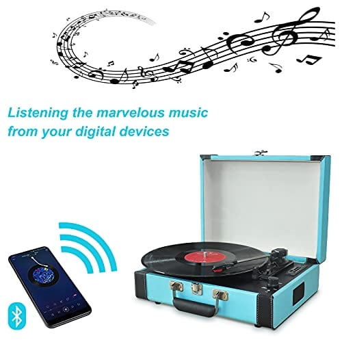 Tocadiscos de Vinil Bluetooth con Altavoces Incorporados Sonido mejora