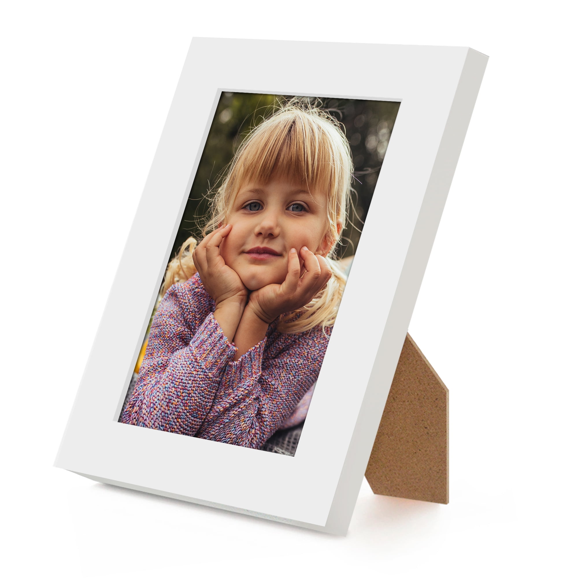 Americanflat 4x6 Picture Frame with Shatter-Resistant Glass 2 Pack Signature Collection Gallery Style - White