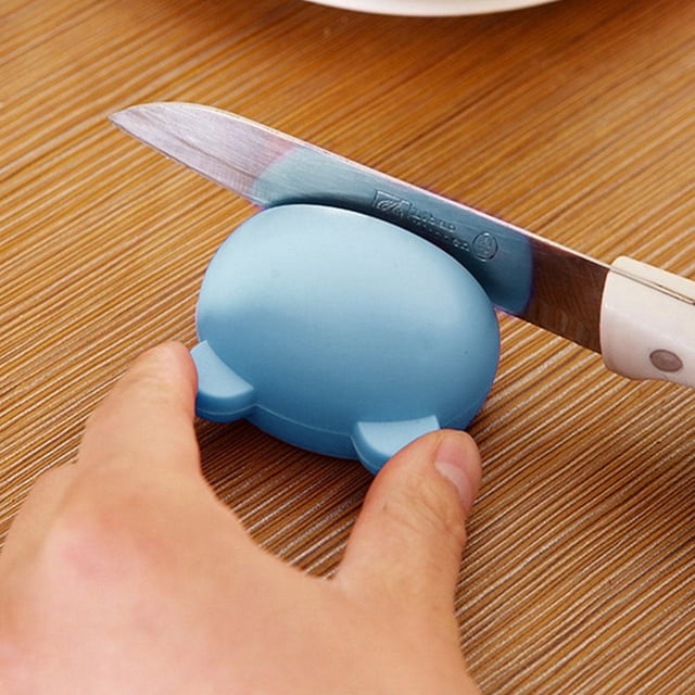 Vacemry under $5 Mini Sharpener, Multifunction Mini Sharpener for Kitchen Knives Scissors, Compact Whetstone Grinder, Kitchen Tool Gadget, Pocket Sharpener