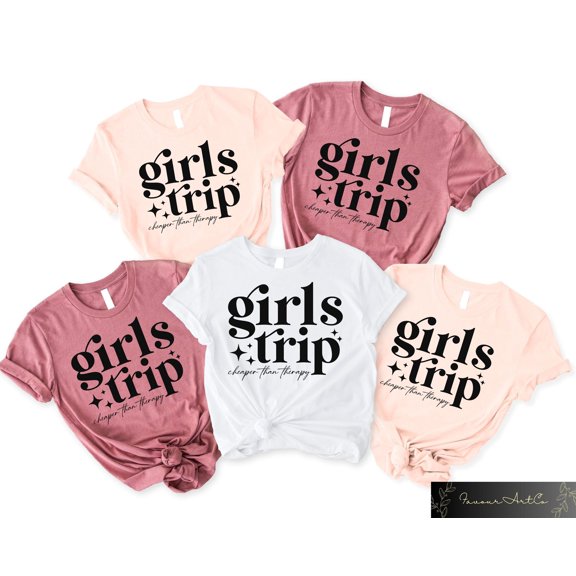 Girls Trip Airport Shirt Girls Trip Cheaper Than Therapy TShirt Girls Weekend Tees Girls W