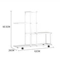 thumbnail image 2 of Studyset Plant Stand Indoor Outdoor, Rolling Plant Stand with Wheels, Metal Waterproof 4 Tiered Plant Shelf for Multiple Flower Planter Holder Rack, 2 of 5