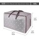 thumbnail image 2 of Bolsa grande de 100 l para guardar ropa debajo de la cama, con cremallera y resistente a la humedad (estrella gris), 2 of 5