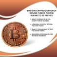 thumbnail image 7 of Bitcoin Cryptocurrency Round Fleece Throw Blanket | 60 Inches, 7 of 7