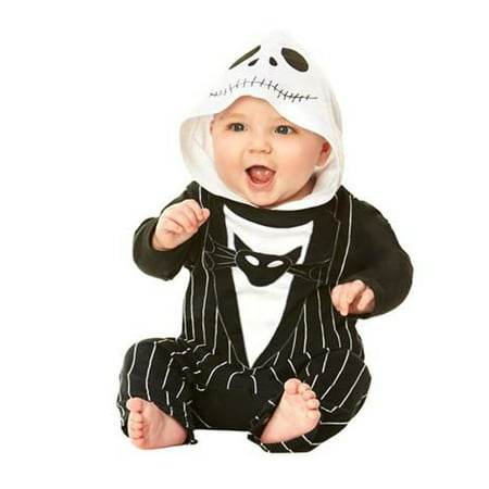 Tuscom Newborn Baby Girls Bat Ghost Print Halloween Hooded Romper Jumpsuit Costume