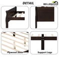 thumbnail image 4 of Full Size Bed Frame with Headboard and Footboard, Kids Platform Bed Frame Full Size, Modern Platform Bed Frame for Kids, Girls, Boys(Espresso), 4 of 10