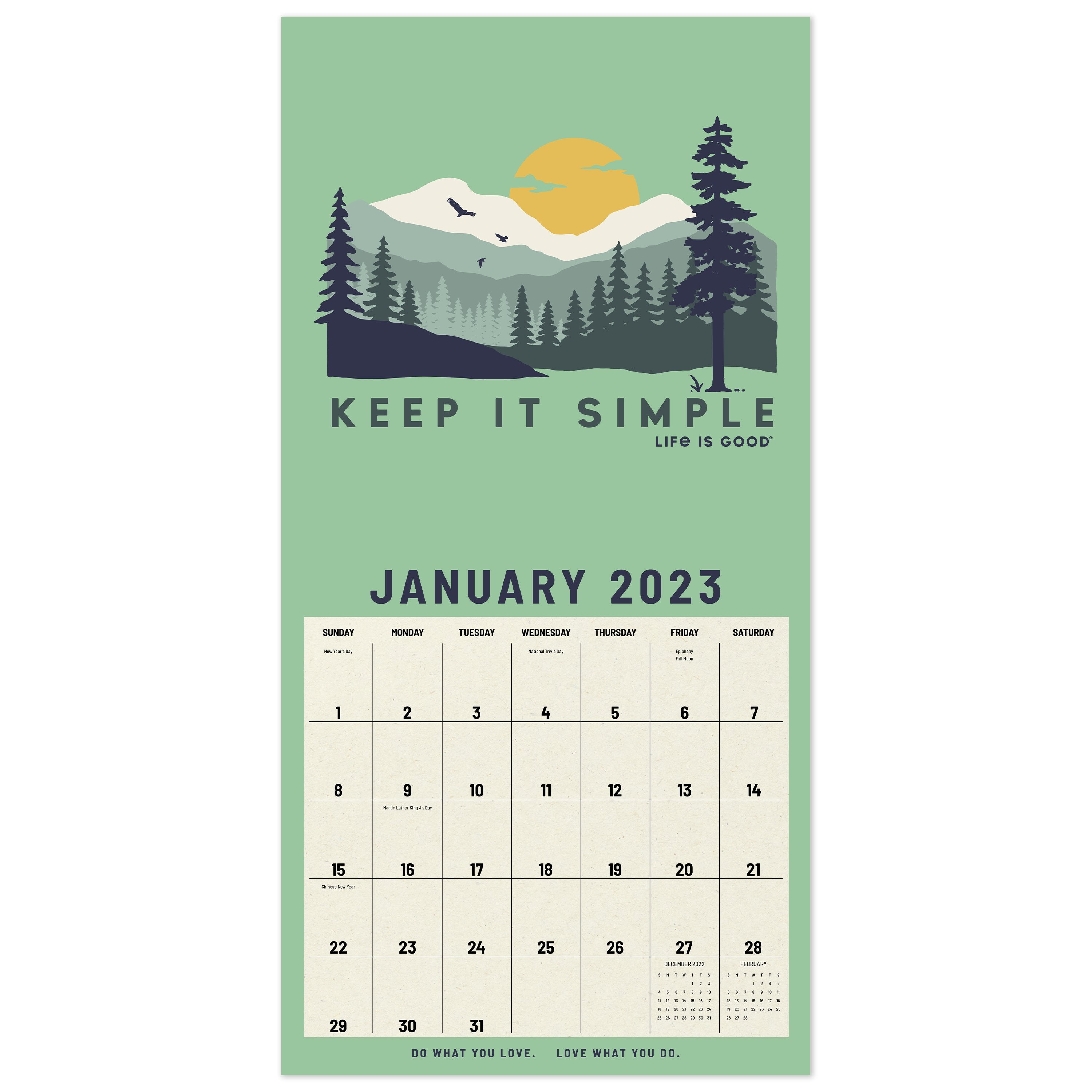 2023 Wall Calendar, Life Is Good, 12 2023-wall-calendar-life-is-good-12-x-12-by-mead-wmd27328-23-walmart-com