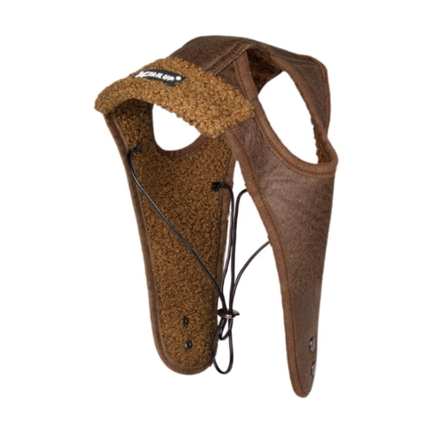 Gorro de piloto para perro con orejeras, ideal para climas fríos y cosplay de mascotas. café