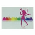 thumbnail image 1 of Colorful Cutting Board, Girl Dancing in Front of Color Splash Crowd Music Party Be Positive Vibrant Life, Decorative Tempered Glass Cutting and Serving Board, Small Size, Multicolor, by Ambesonne, 1 of 1
