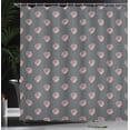 thumbnail image 3 of Ambesonne Seashells Shower Curtain, Graphic Plain Seashells, 69"Wx70"L, Grey and Pastel Pink, 3 of 4
