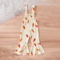 thumbnail image 5 of JAJAHO Easter Bunny Girls Jumpsuit Baby Girl Clothes Sleeveless Overalls Carrot Print Flared Pants Cute Toddler Play Holiday Outfit 6M-4Y Trendy Onesie, 5 of 9