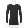 thumbnail image 5 of Sinleey Kids Girls Fleece Thermal Underwear Tops Crew Neck Long Sleeve Base Layer Tops Undershirt Type A Black XL, 5 of 8