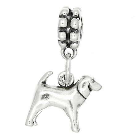 - Sterling Silver Three Dimensional Cocker Spaniel Dog Dangle Bead Charm
