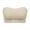 Khaki, variant on Women's Wireless Front Closure Strapless Bra with Push-Up Design, Bandeau Style for Comfort, Seamless Look under Clothing, Ideal for Off-Shoulder Tops,Light Brown 32