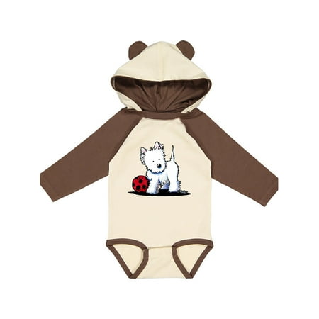 

Inktastic Westie with Ball Gift Baby Boy or Baby Girl Long Sleeve Bodysuit