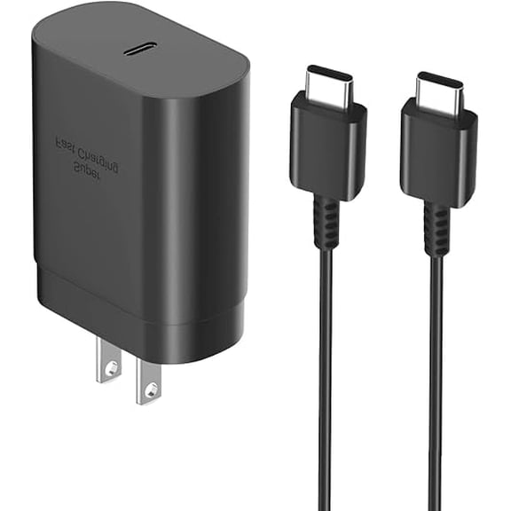 Typpkmm 25W USB-C Fast Charger with 6FT Cable, Black