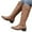 Light Brown |#8, variant on Women's Knee High Boots Stretchy Fashion Riding Boot Flat Low Chunky Heel Buckle Strap Winter Motorcycle Shoes (Light Brown,39)