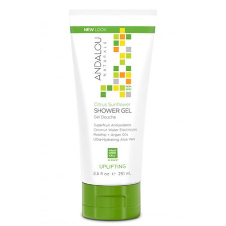Andalou Naturals Body Uplifting Shower Gel, Citrus Sunflower, 8.5 Oz, 3 Pack