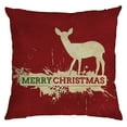 thumbnail image 2 of Fmbmuo Christmas Pillow Covers - Red Linen Reindeer Decorative Sofa Cushion Covers 18×18 Inch, Holiday Throw Pillow Cases for Living Room Bedroom Decor,Christmas Decorations, 2 of 3