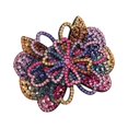 thumbnail image 2 of opvise Non-Slip Elastic Large Hair Clip Elegant Rhinestone Flower Decor Spring Hair Clip Hair Accessories Multicolor, 2 of 8