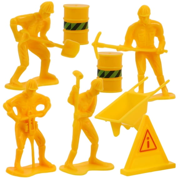 FONDOTIN 1 Set Simulation Worker Figurine For Construction Scene Layouts Miniature Worker Props For Desktop Decoration And Role Play