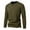Army Green, variant on Kureaily Long Sleeve Thermal Shirt Solid Color Base Layer Top For Fall And Winter Comfort Casual Wear Men's Loose T-Shirt