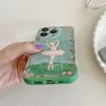 thumbnail image 4 of Cute Frame Flowers Bow Ballet Girl Lawn Phone Case Compatible with iPhone Case (Green,iPhone 14 Pro Max), 4 of 4