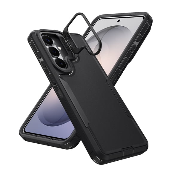 Dteck Case for Samsung Galaxy S26, Shockproof TPU PC Case Built in Stash Stand Back Cover for Galaxy S26,Black