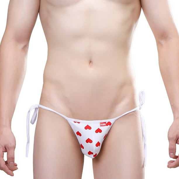 Moonker Valentines Day Gift Sets Men's underwear Men's Sexy Valentine's Day  Underwear Love Heart Printed Sexy Underpants 
