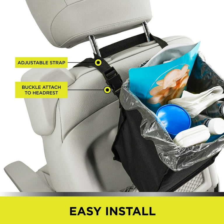 Walbest Car Trash Bag Car Hanging Detachable Garbage Bag, Car Trash Bag  Hanging Back Seat Litter Bag, Auto Headrest Hanging Storage Holder 