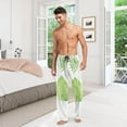 thumbnail image 7 of Tropical Palm Leaves Ghost Pajama Pants, Men's Lounge Pants Light with Drawstring and Pockets, Christmas New Year Birthday Father's Day Gifts, X-Large, 7 of 7