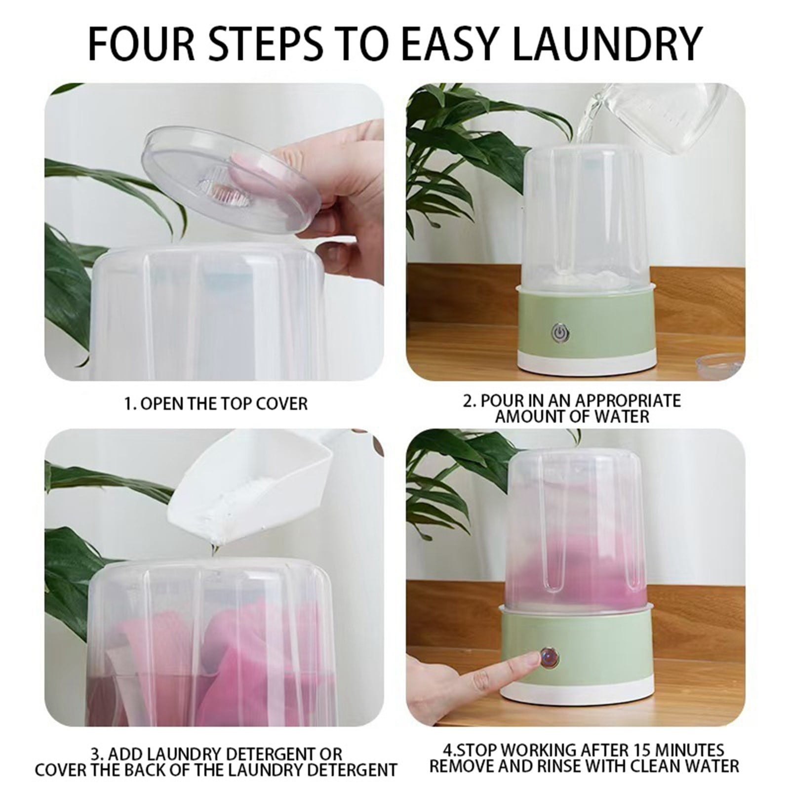 LLDYYDS Portable Foldable Automatic Mini Washing Machine For Personal Laundry And Travel Use Compact Design Easy Operation Efficient Cleaning