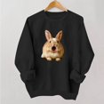 thumbnail image 4 of HOMBOM Black Lightweight Sweatshirt for Women No Hood Graphic Soft Long Sleeve Crewneck Pullover for Ladies Essentials Fashion Tops,S, 4 of 5