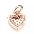 thumbnail image 2 of U8MO 10PCS Brass Micro Pave Cubic Zirconia Charms Heart Pendants For Neckalce 9x8mm-Rose Gold, 2 of 2