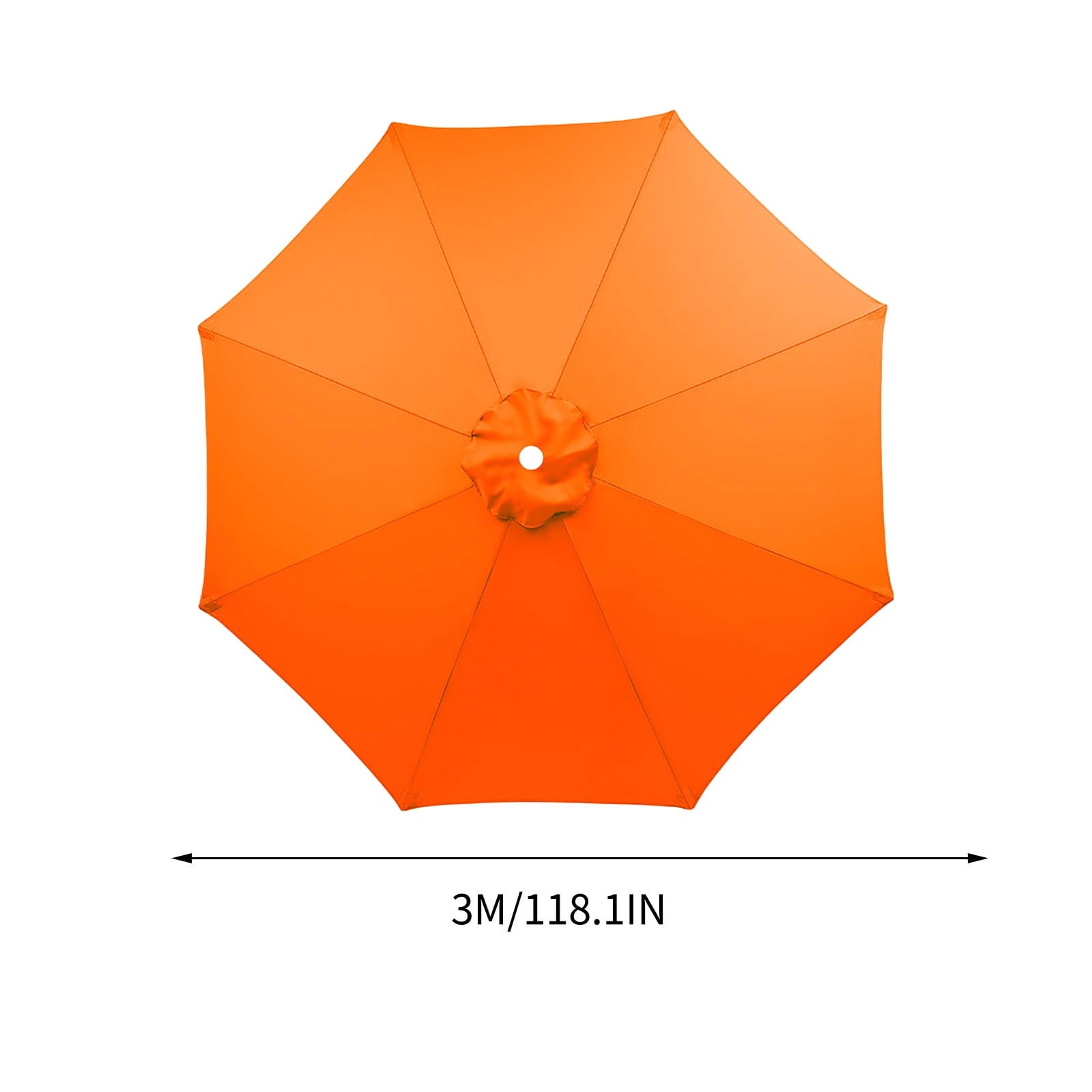 Darzheoy 10FT Outdoor Patio Umbrella Cloth Replacement, Outdoor Patio Market Umbrella with 8 Sturdy Umbrella Ribs, UV Protection, Waterproof (No Umbrella Stand)