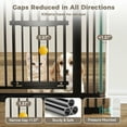 thumbnail image 6 of Pet Gate,Domipet 55.1 inch Extra Tall Dog Gate,29.5''-40.6''Wide with Cat Door,Pet Gate for Doorway Stairs,Black, 6 of 7