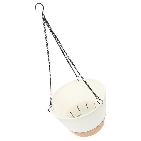 Balcony Vine Flowerpot Outdoor Hanging Basket Plant Pots Wall Planter Indoor Flowerpots for Plants White