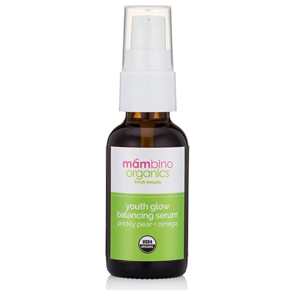 Mambino Organics Youth Glow Balancing Serum – Hydrating Serum for Oily Skin - All Natural Vitamin C & Omega Complex Serum for Face - 1 fluid ounce