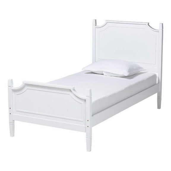 Bowery Hill Modern White Finished Wood Full Size Platform Bed