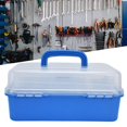thumbnail image 4 of Portable Folding Tool Boxs, Plastic Storage Box PP Anti Theft Design With Transparent Cover For Craft Supplies For Electronic Components, 4 of 8