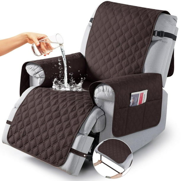 Funda para muebles TAOCOCO, sillón reclinable impermeable, 63 cm, color chocolate