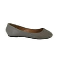 thumbnail image 2 of Shoes8teen Womens Ballerina Ballet Flat Shoes 8600 Grey PU 11, 2 of 3