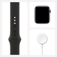 thumbnail image 4 of Apple Watch Series 6 GPS + Cellular, 44mm Space Gray Aluminum Case with Black Sport Band - Regular, 4 of 8