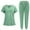 Light Green, variant on MLQIDK Scrubs for Women Plus Size Nurse Uniforms Petite V Neck Scrub Pants and Tops Medical Scrubs Scrub Sets with Pockets Black S
