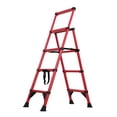 thumbnail image 3 of Dapmiu Multi-Purpose Household Folding Telescopic Ladder Made of aviation aluminum alloy,supports 330lbs at just 6kg,Features air-cushion retraction, anti-slip steps & feet., 3 of 8